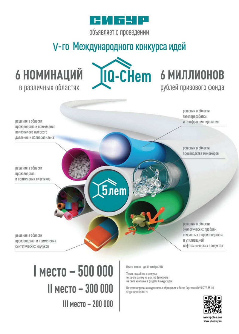 СИБУР продолжает принимать заявки на конкурс идей IQ-CHem